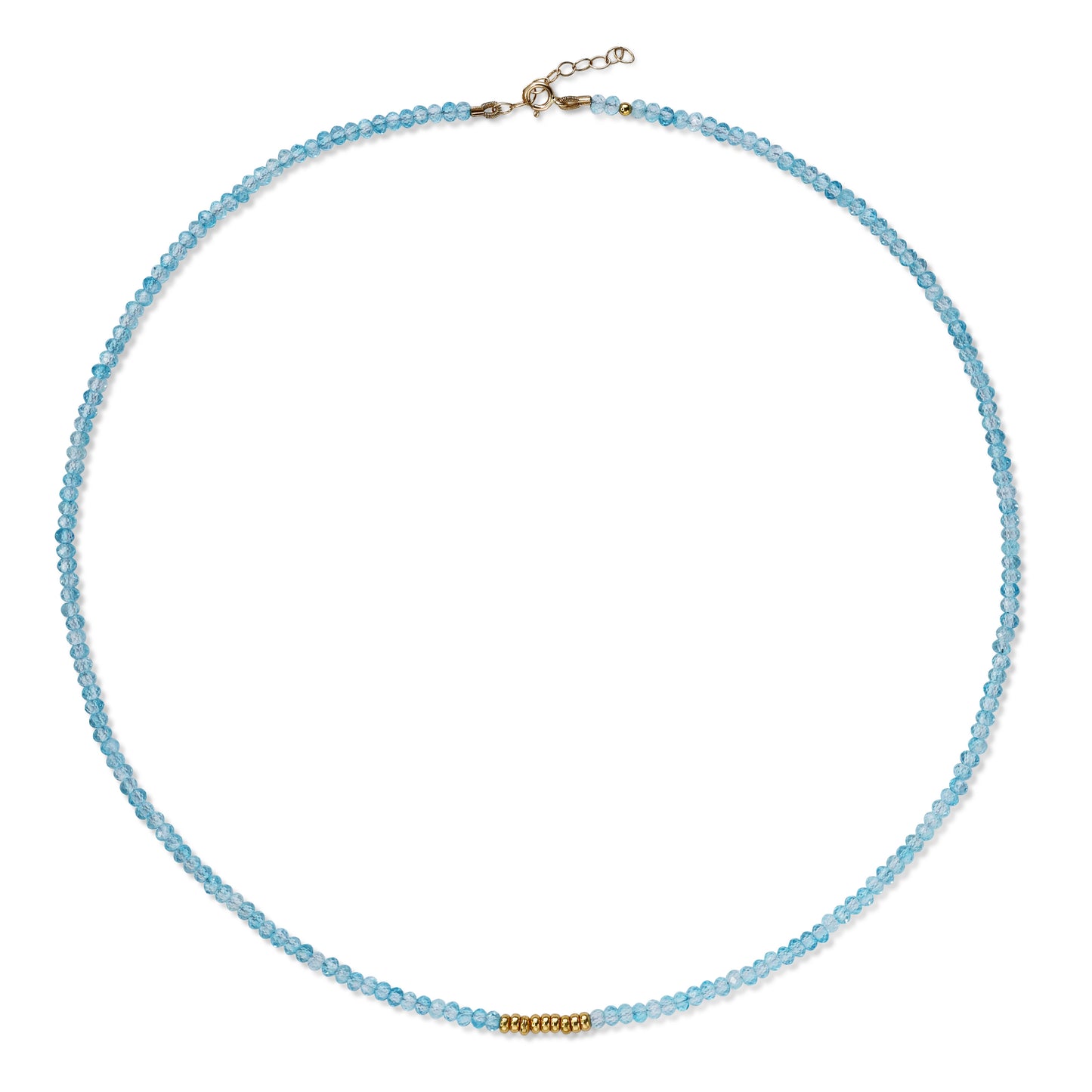 Tiny Topaz Gold Cluster Necklace