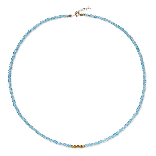 Tiny Topaz Gold Cluster Necklace