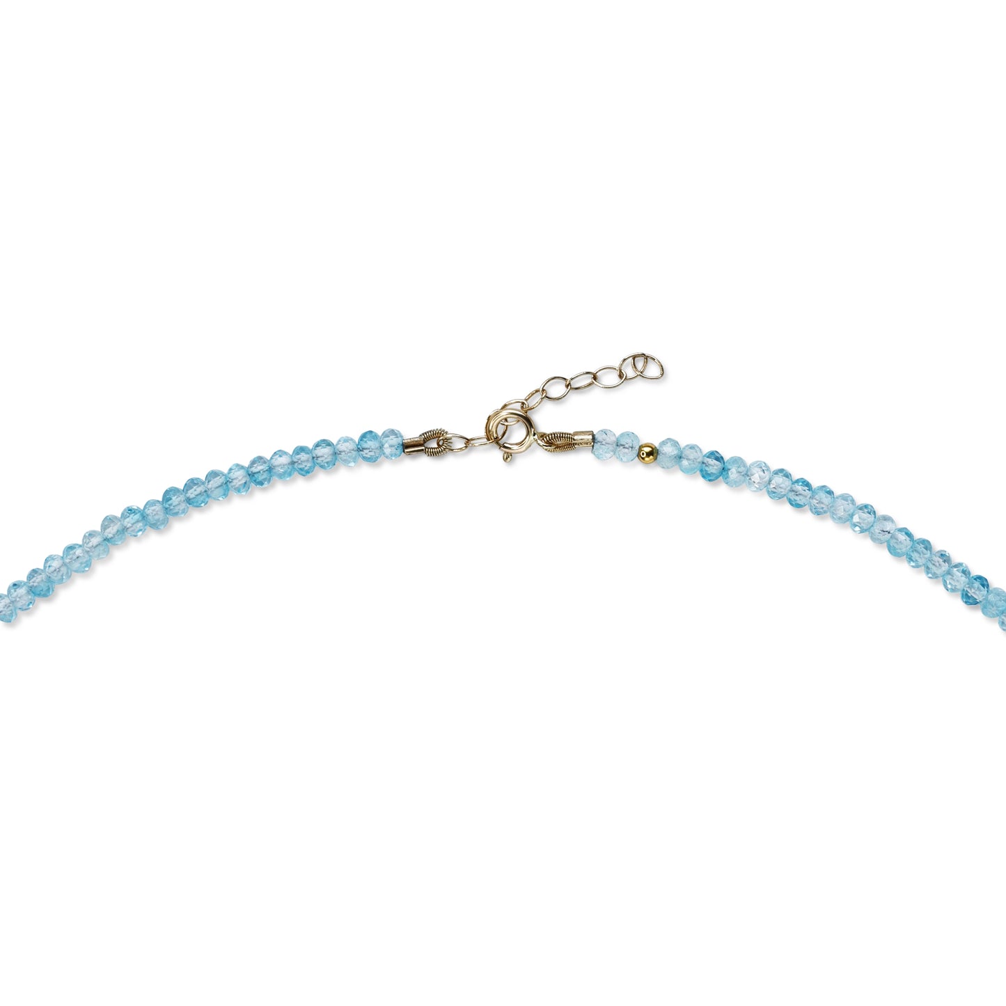 Tiny Topaz Gold Cluster Necklace