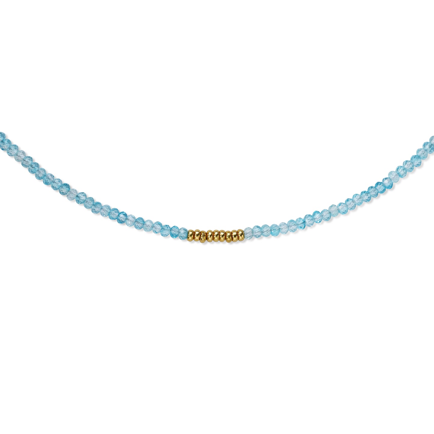 Tiny Topaz Gold Cluster Necklace
