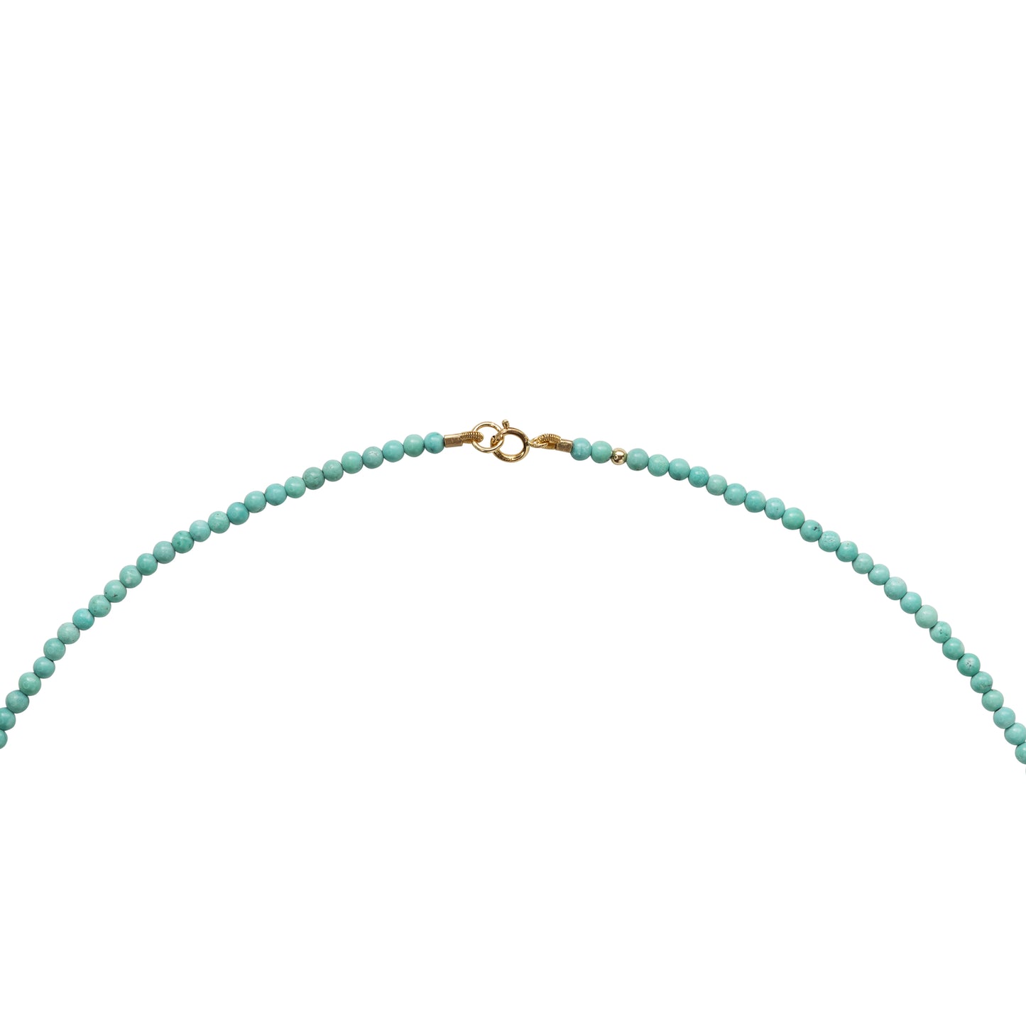 Tiny Turquoise Gold Cluster Necklace