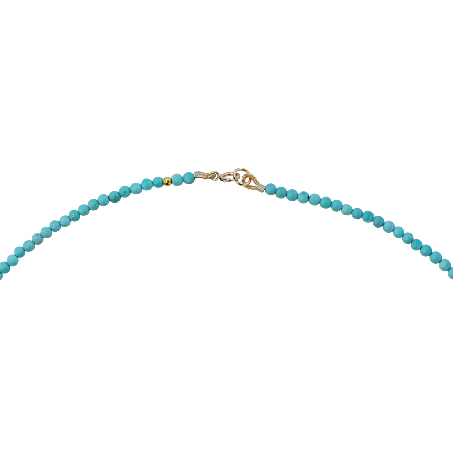 Tiny Turquoise 14K Gold Necklace