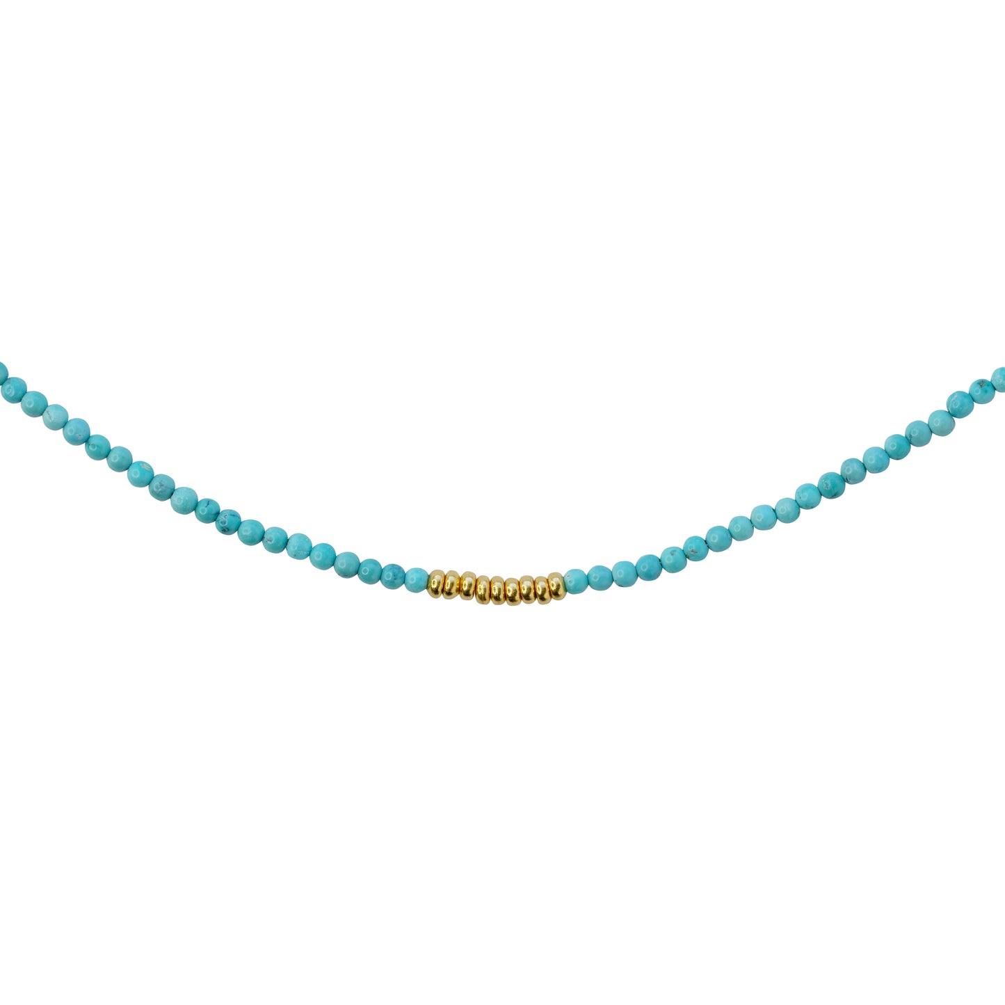 Tiny Turquoise 14K Gold Necklace