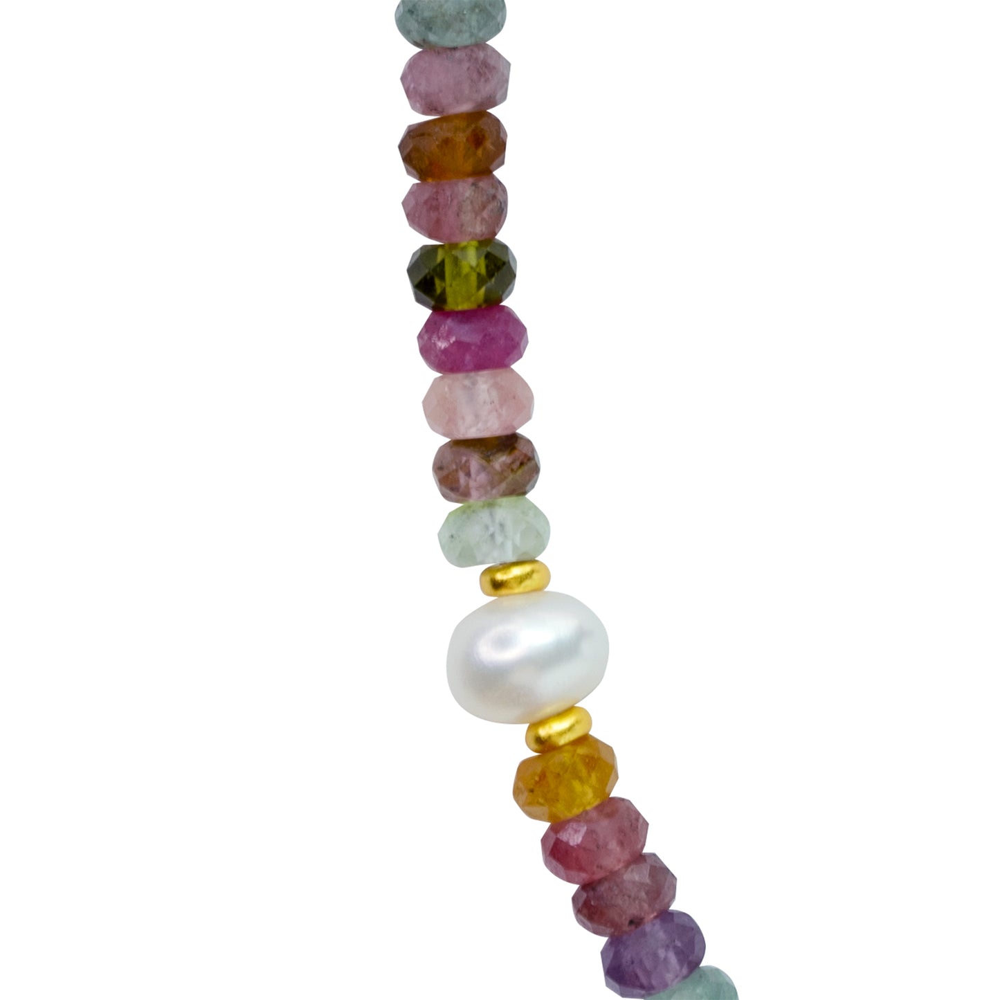 Tourmaline Pearl 14K Gold Necklace