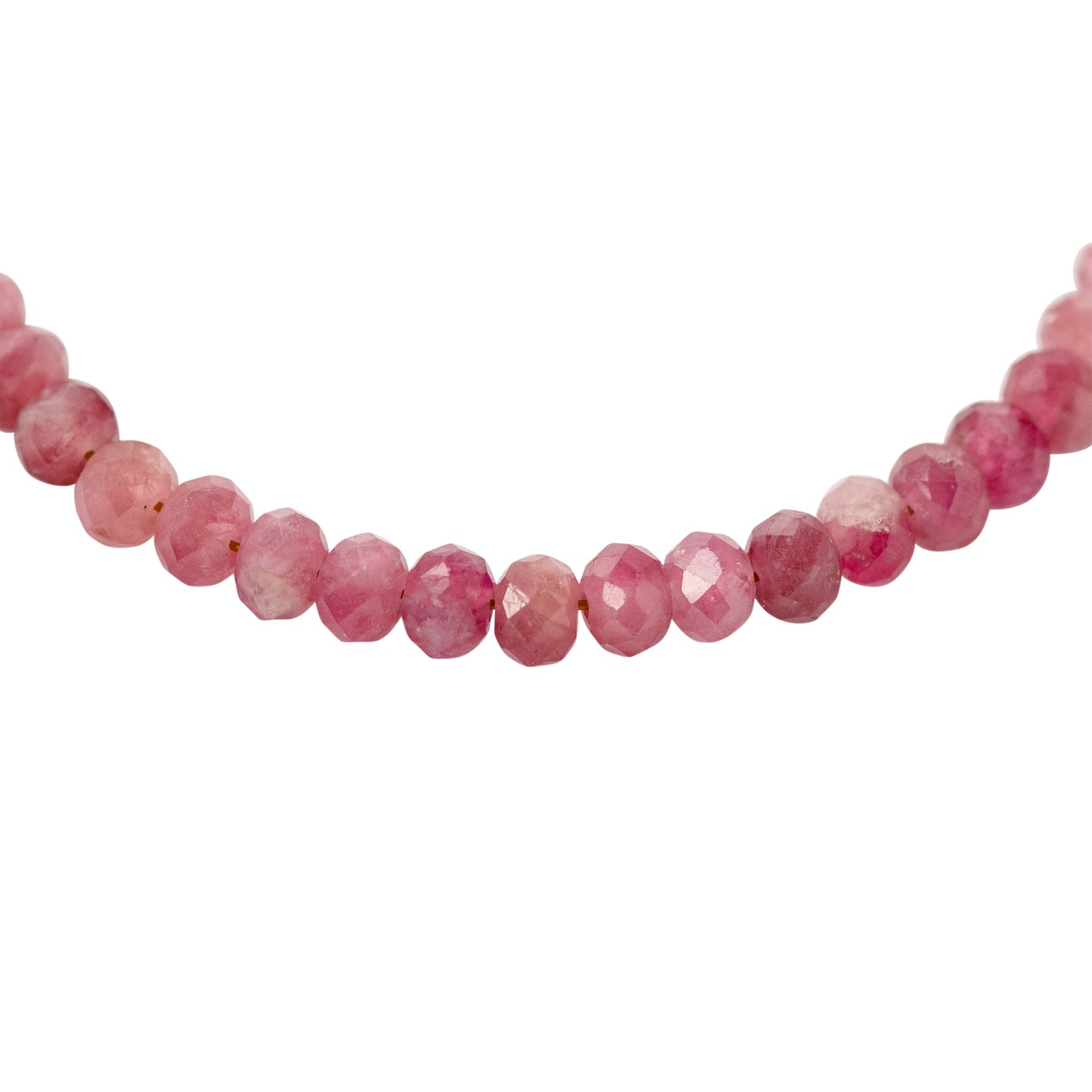 Pink Tourmaline & Dog Bone Chain Bracelet