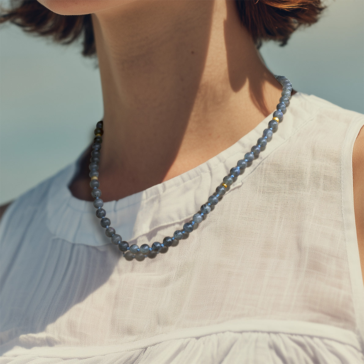 Translucent Gray Labradorite Necklace