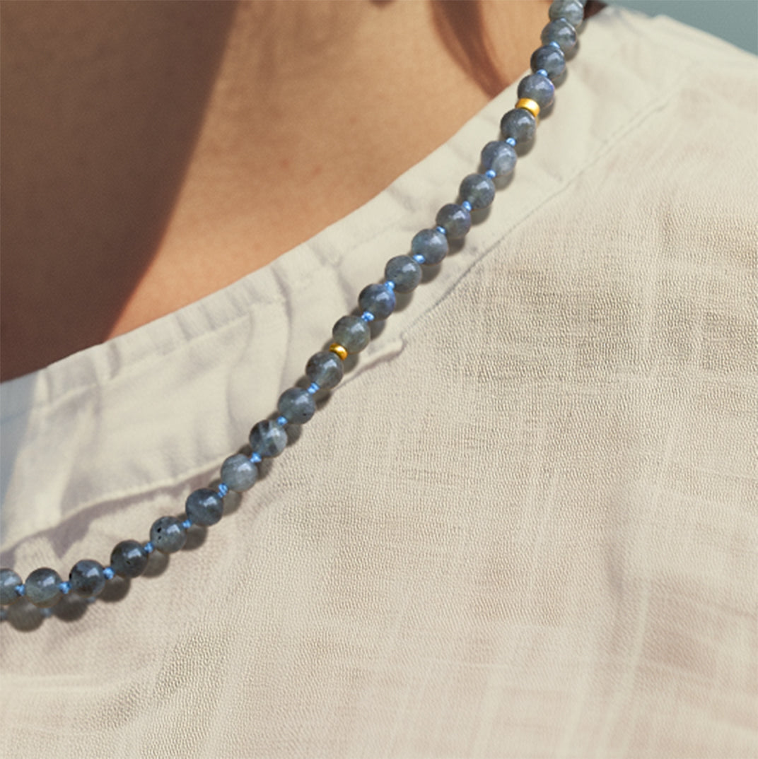 Translucent Gray Labradorite Necklace