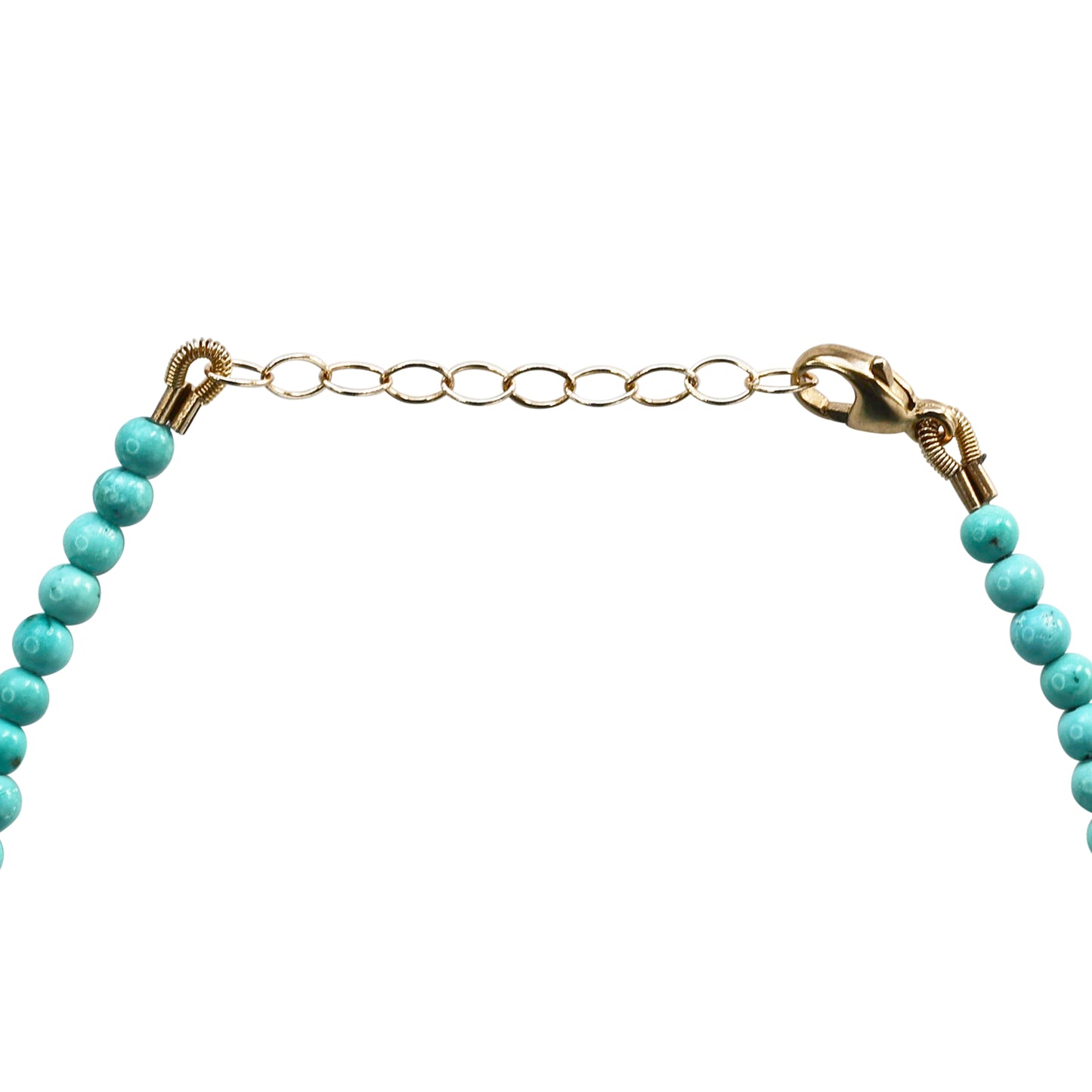 Birthstone December Turquoise Gold Bead Bracelet