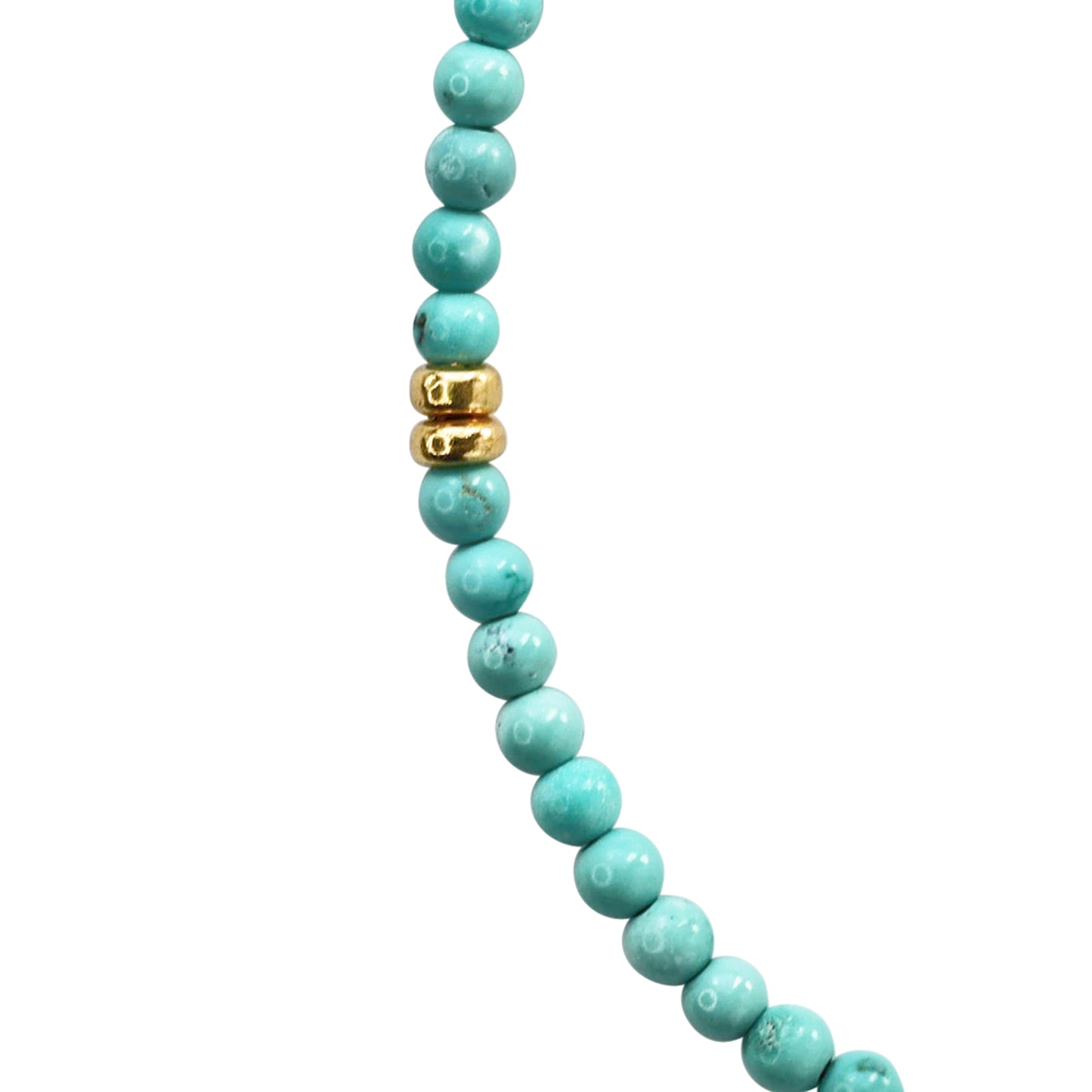 Birthstone December Turquoise Gold Bead Bracelet