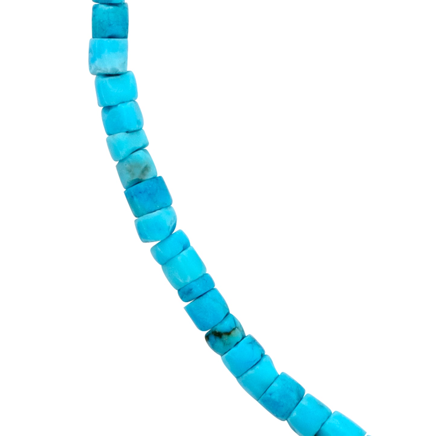 December Birthstone Turquoise Tube Bracelet 14K Gold