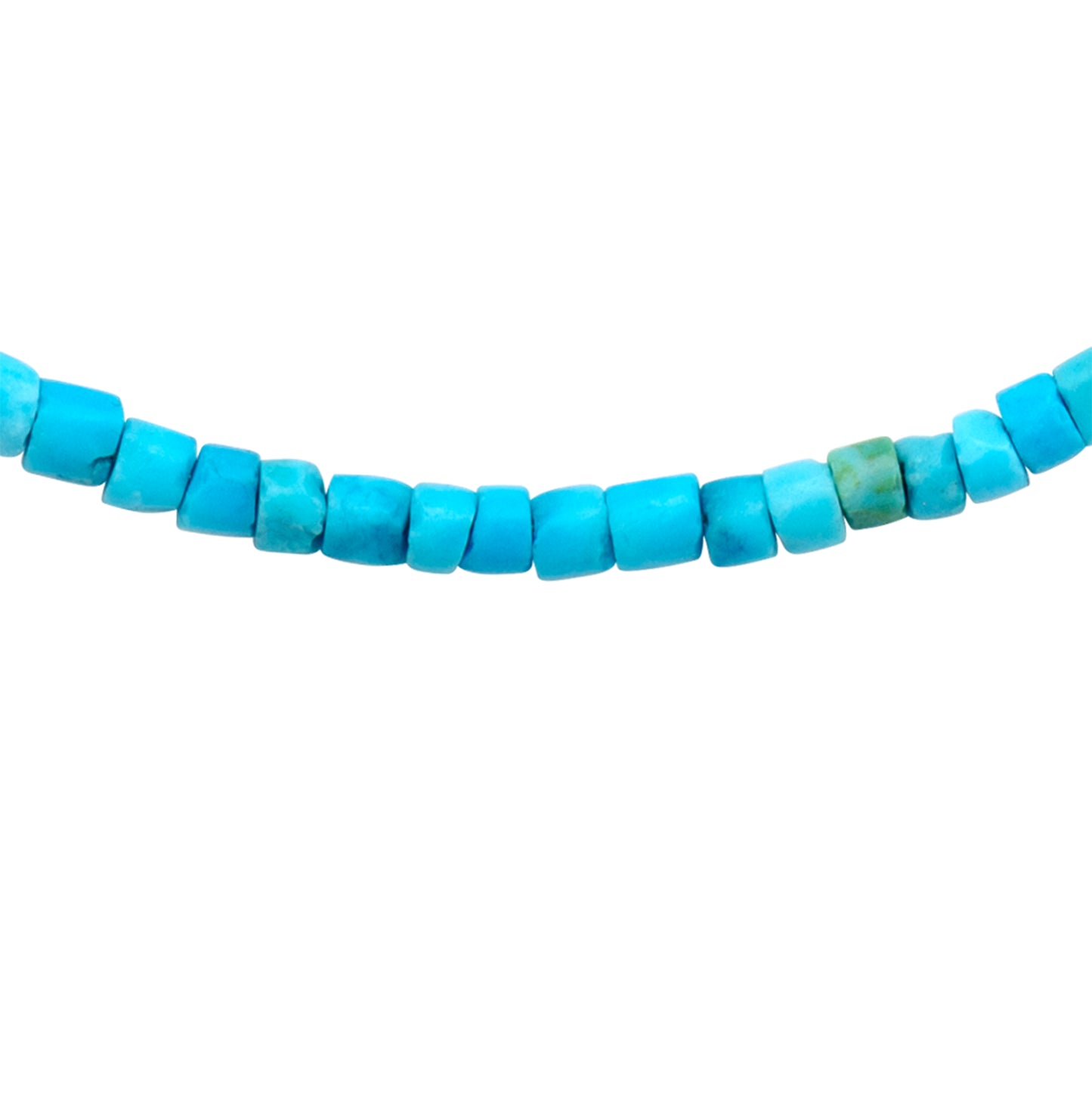 December Birthstone Turquoise Tube Bracelet 14K Gold